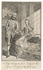 Fototapeta na wymiar Man and Woman 1773. Date: 1773