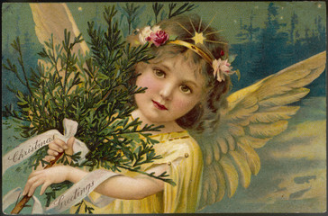 Angel with Greenery. Date: circa 1890s