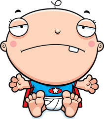 Cartoon Superhero Baby Sad