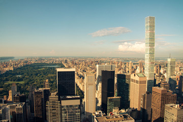New York skyline with Central Park, United States