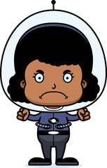 Cartoon Angry Spaceman Girl