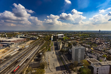 Germany. Cologne - panoramic view of the city (Cologne-Deutz, east part)