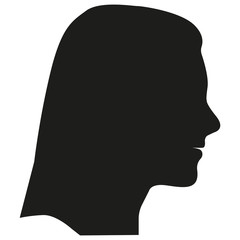 Vector image of girl profile.