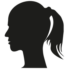 Vector image of girl profile.