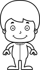 Cartoon Smiling Boy In Pajamas