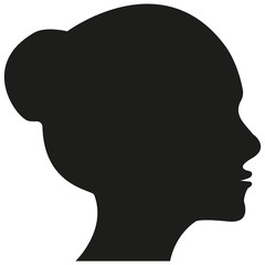 Vector image of girl profile.