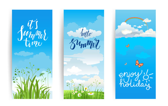 Summer nature banners