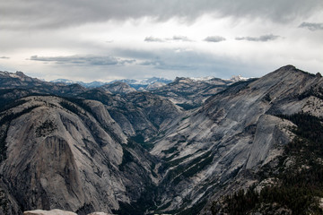 View from Half Dome in Yosemite National Park, California