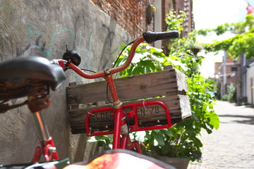 Fahrrad in der Altstadt von Alkmaar