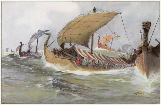 Viking Ships. Date: 9th - 10th centuries