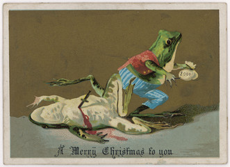 Card - Froggy Crime. Date: circa 1880