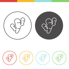 Obraz premium Ginger root icons