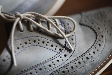Grey oxford shoes