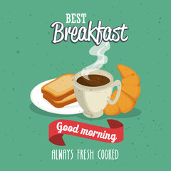 breakfast concept with food and drinks vector illustration graphic design