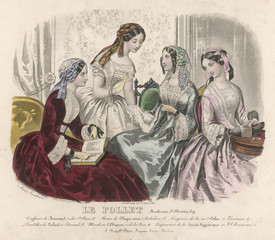 Ladies Soire Early 1850s. Date: early 1850s