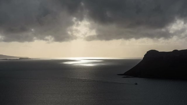 Fascinating Uig Bay, Isle of Skye, Scotland. 4k Time lapse