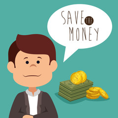 save money concept  vector illustration graphic design