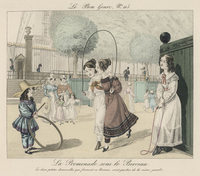 Costume Girls 1820s. Date: 1820s
