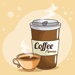 coffee cups icon vector illustration graphic design
