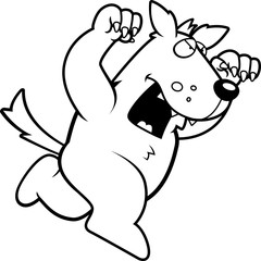 Cartoon Wolf Attacking
