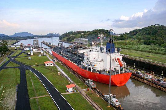 Panama Canal outside Panama City, Central America