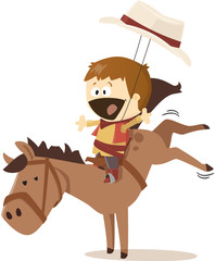 cow boy au rod&eacute;o