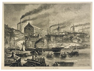 Shipyards on Clyde. Date: 1878