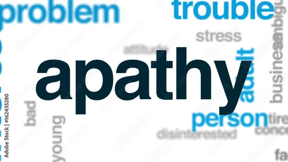 Wall mural Apathy animated word cloud, text design animation.