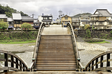 Historic Kintaikyo Bridge in Iwakuni, Japan
