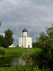 Old Church in a green field