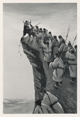 Tibetans Yak Sacrifice. Date: 1905