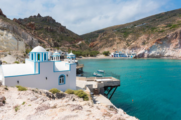 Greek Orthodox Church in Firopotamos on the Milos Island, Cyclades Islands Greece, Europe