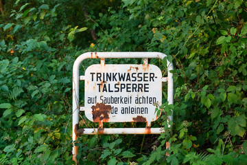 Information an der Wahbachtalsperre in Bonn