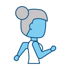 Woman running cartoon icon vector illustration graphic design