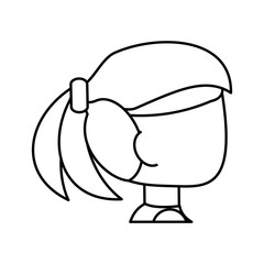 faceless woman head icon vector illustration graphic design