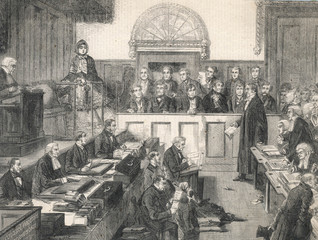 London Divorce Court. Date: 1861
