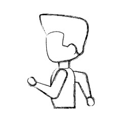 Man running cartoon icon vector illustration graphic design