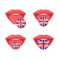 English flags set