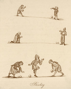 Sport - Bowls 13th century. Date: 13th Century