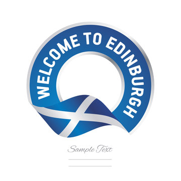 Welcome to Edinburgh Scotland flag logo icon