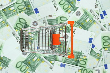 Shopping cart on Euro