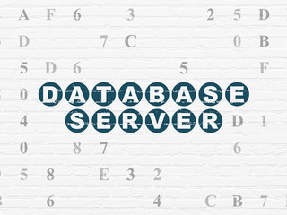 Programming concept: Database Server on wall background