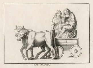 Roman Ox Wagon. Date: circa 150