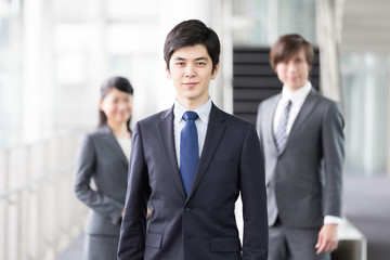 portrait of young businessgroup in office