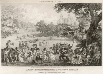Fototapeta na wymiar Greenwich Park 1802. Date: 1802