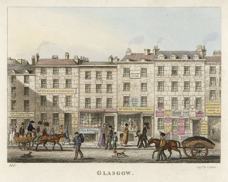 Street Scene of Glasgow. Date: 1825
