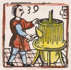 17th century Candle Maker. Date: 17th century