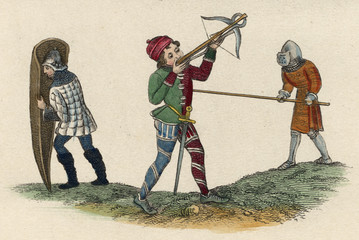 English Soldiers - Costume. Date: 15th - 16th century