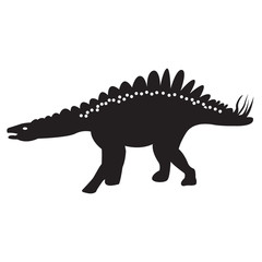 Isolated silhouette of a dinosaur toy, Vector illustration