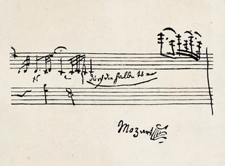 Deurstickers Mozart Cadenza © Archivist